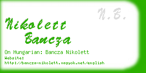 nikolett bancza business card